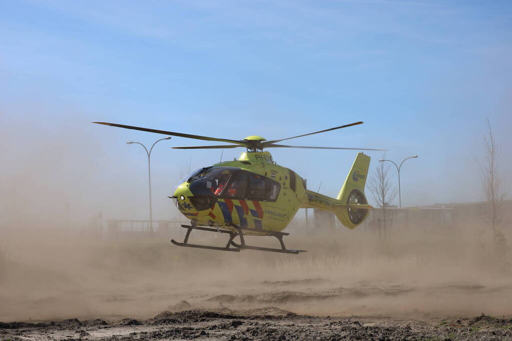Traumahelikopter landt voor incident