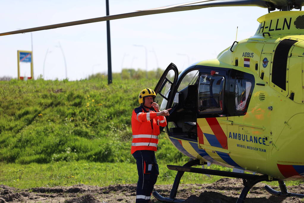 Traumahelikopter landt voor incident
