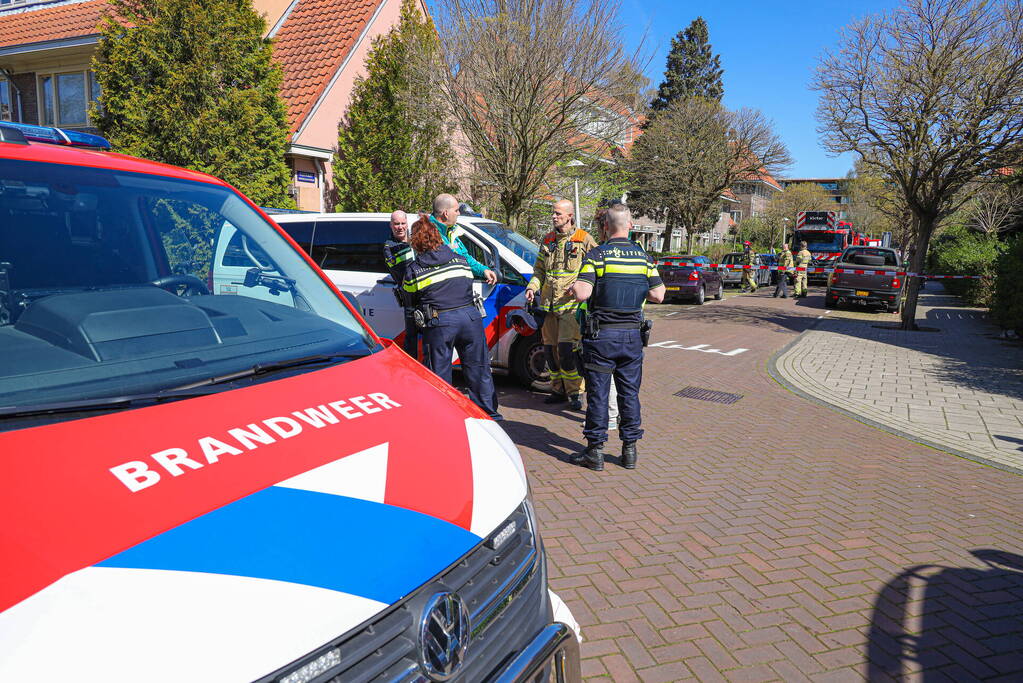 Brand en gaslek in meterkast van woning