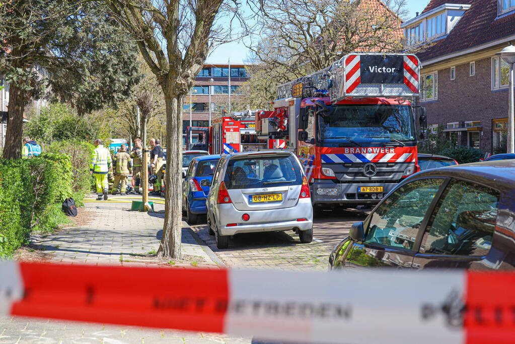 Brand en gaslek in meterkast van woning