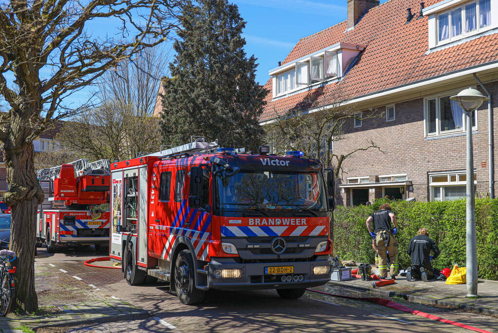 Brand en gaslek in meterkast van woning