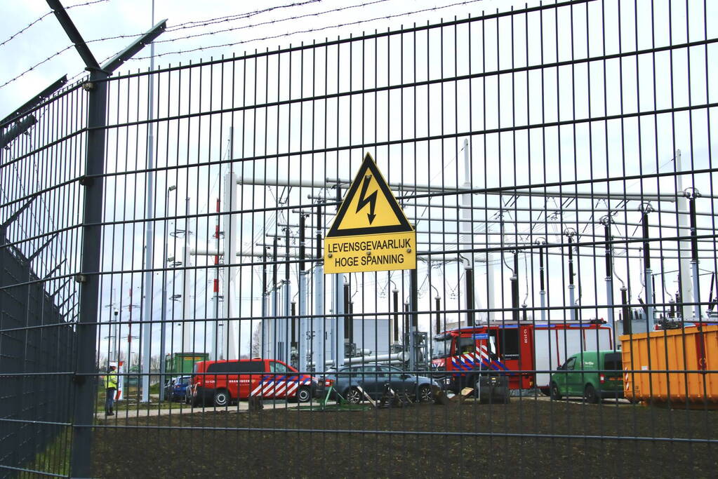 Brand bij Liander onderstation