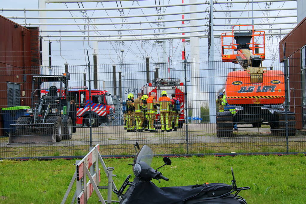 Brand bij Liander onderstation