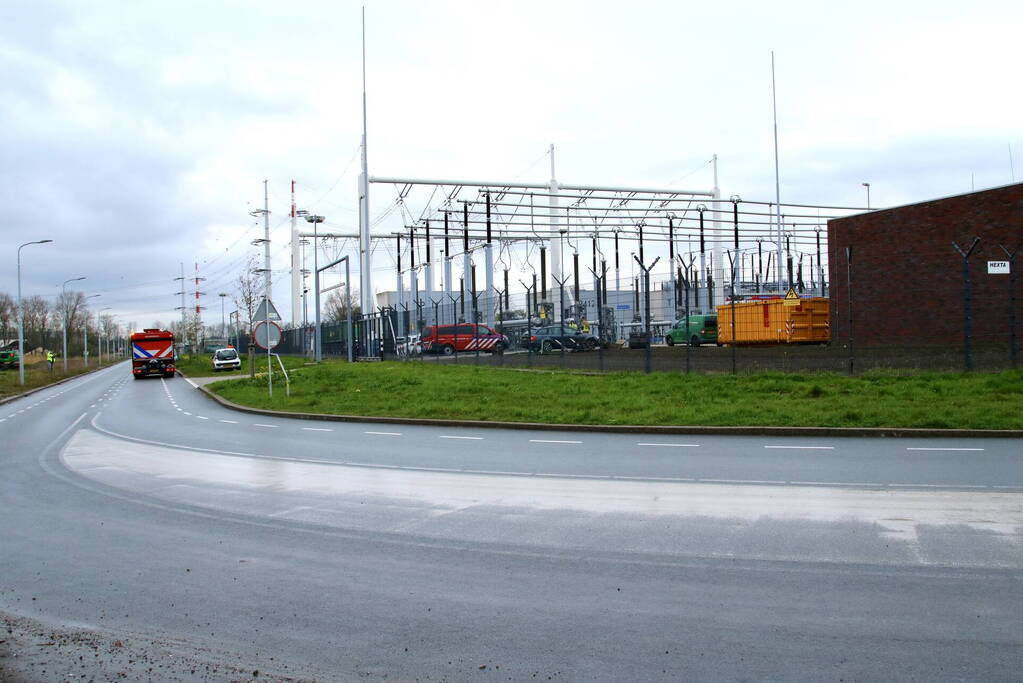 Brand bij Liander onderstation