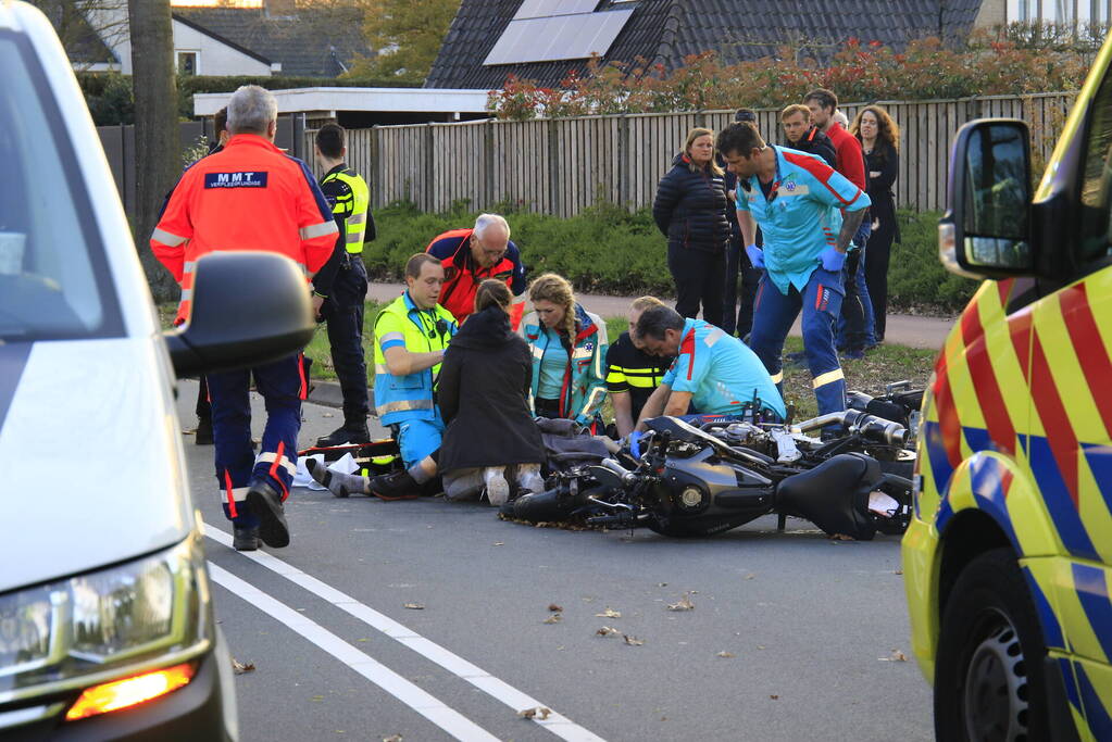 Motorrijder ernstig gewond bij eenzijdig ongeval