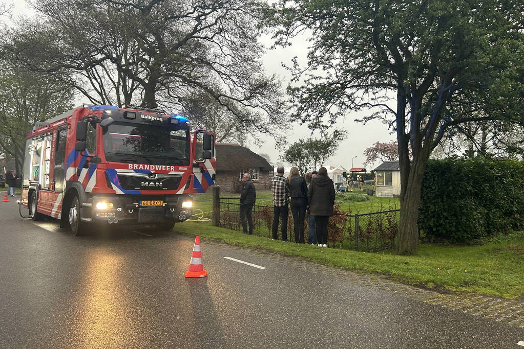 Barbecue veroorzaakt brand in partytent