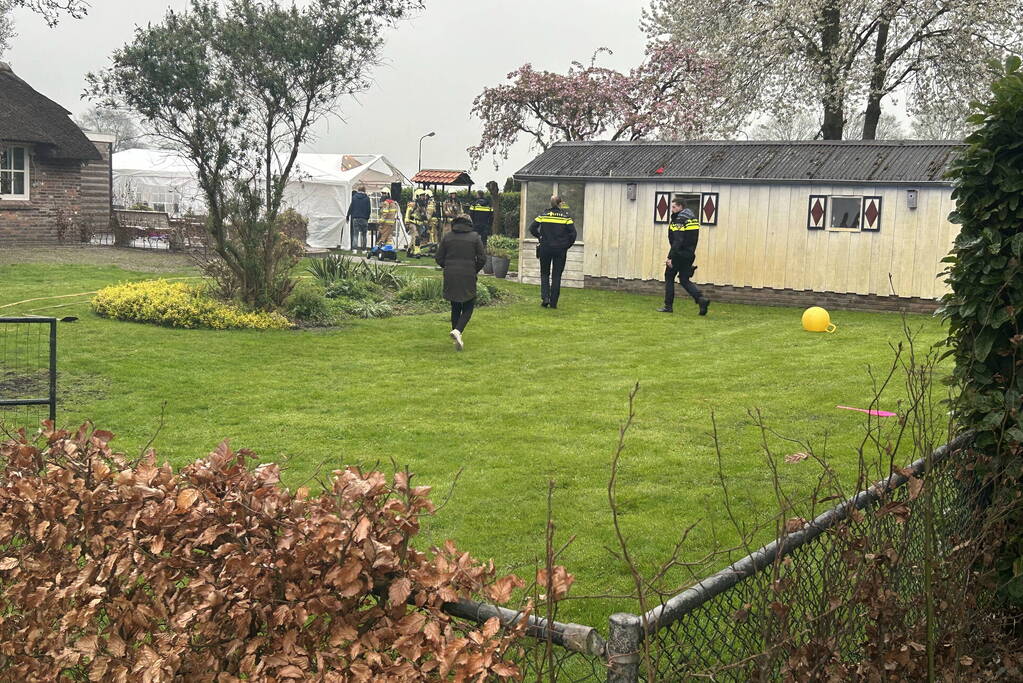 Barbecue veroorzaakt brand in partytent