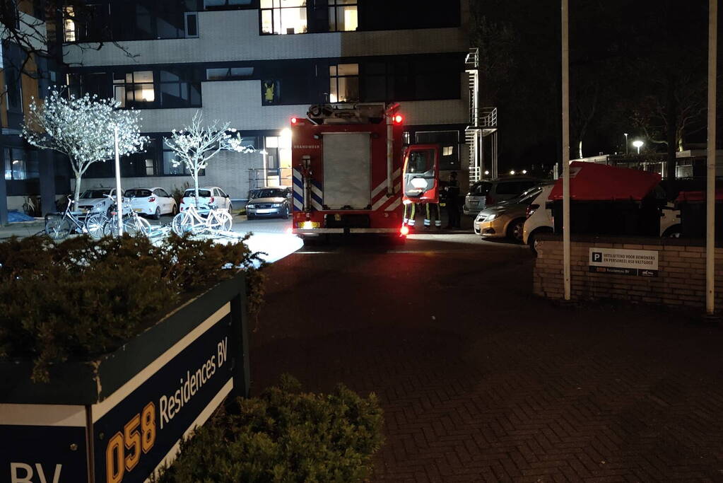 Leeggespoten poederblusser wordt aangezien voor brand