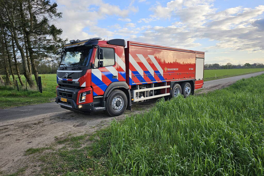 Flinke brand in schuur