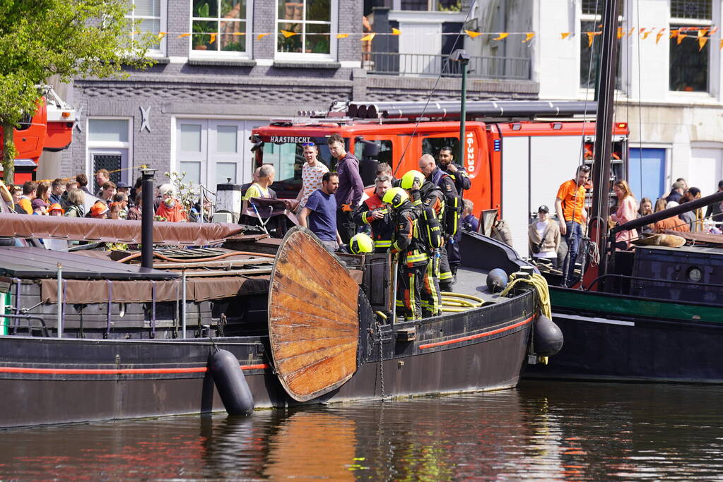 Brand in machinekamer van boot geblust