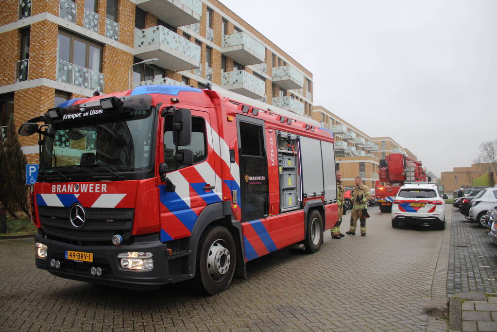 Rookontwikkeling door pan op het vuur