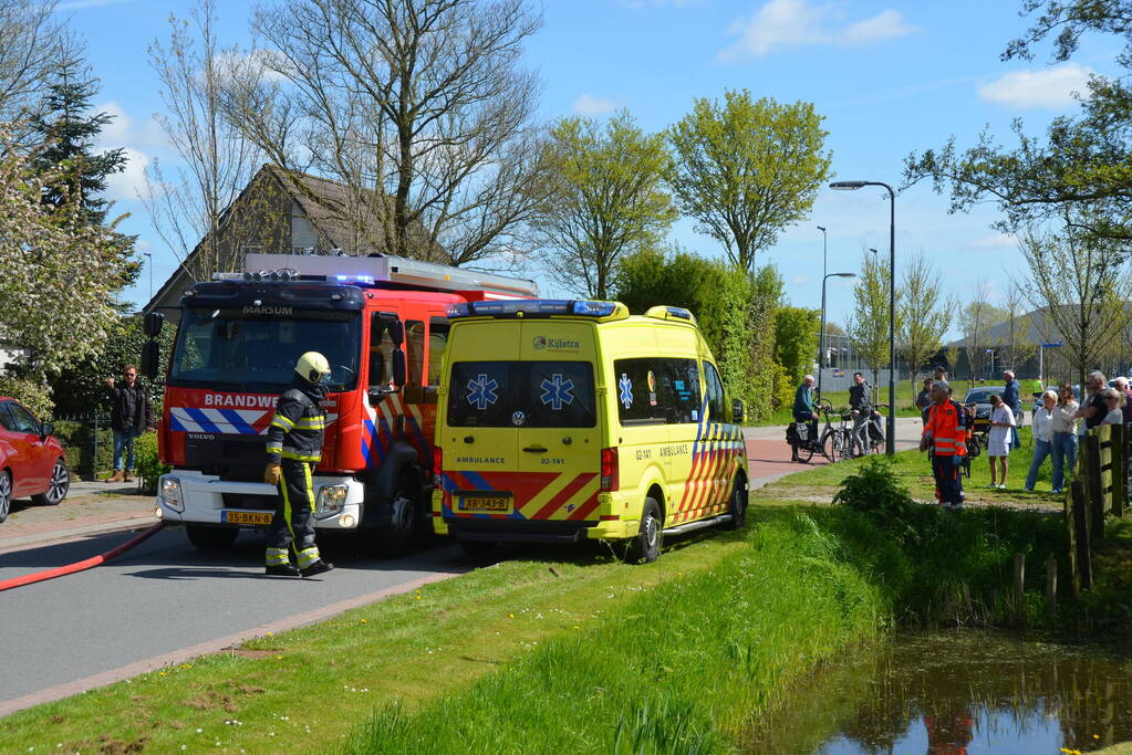 Een persoon gewond bij woningbrand