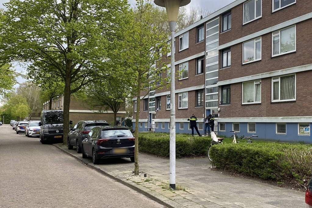 Politieonderzoek in flatwoning