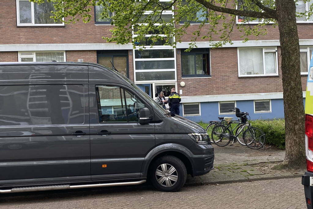 Politieonderzoek in flatwoning
