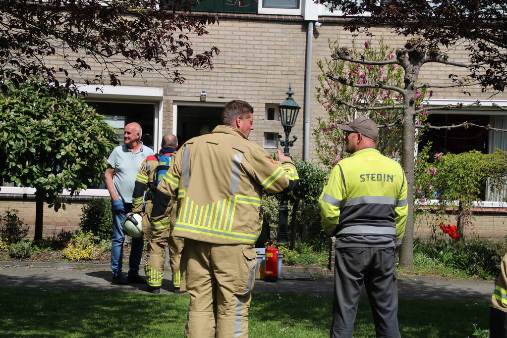 De brand in de meterkast was snel onder controle