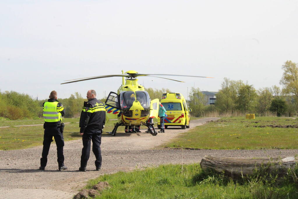 Landing traumahelikopter trekt veel bekijks