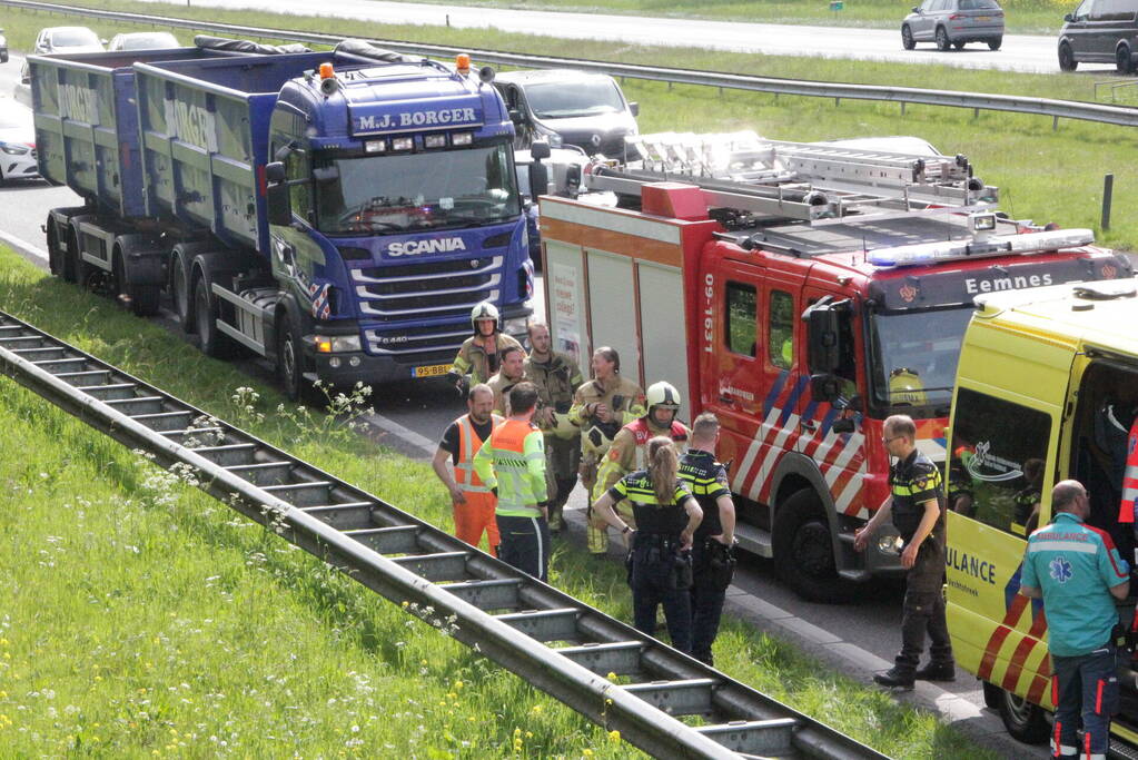 Persoon gewond bij ongeval op snelweg