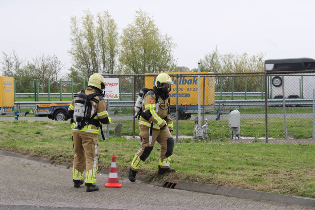 Lekkende LPG installatie bij tankstation