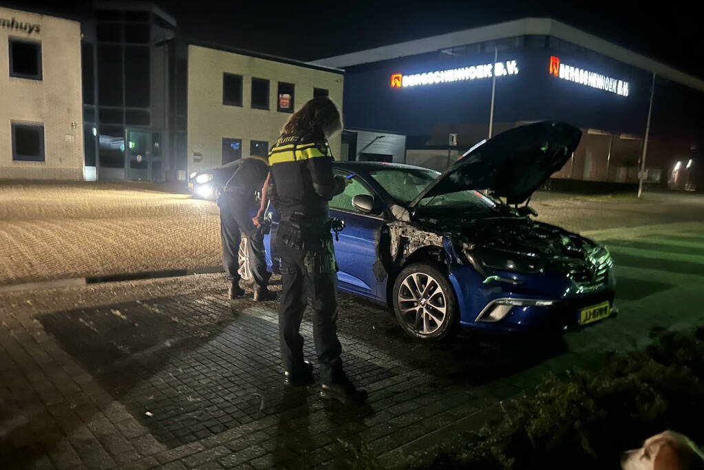 Brand in auto snel geblust