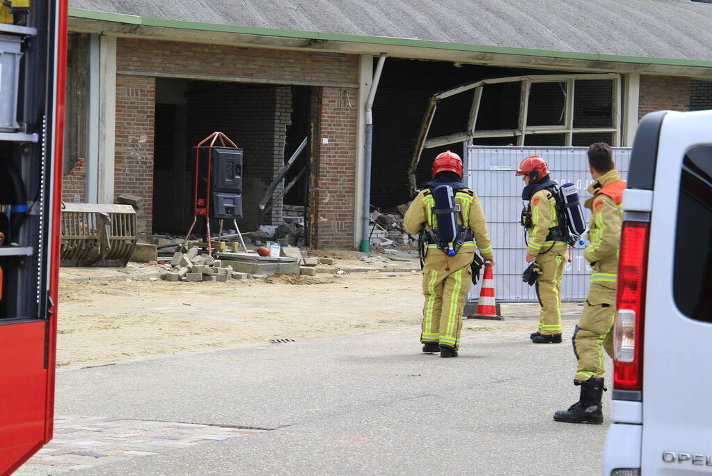 Werkzaamheden verstoord door gaslek