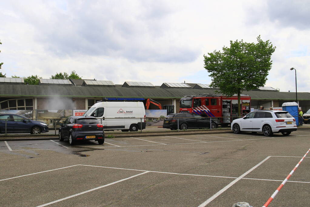 Werkzaamheden verstoord door gaslek