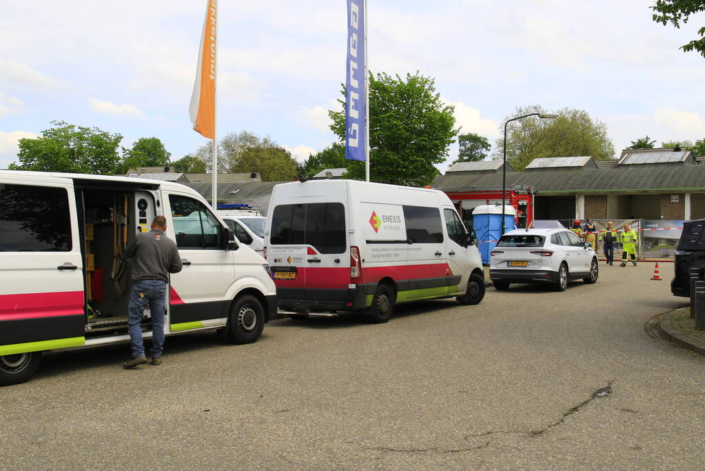 Werkzaamheden verstoord door gaslek