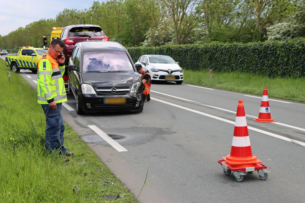 Kop-staartbotsing leidt tot gewonde