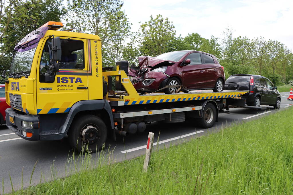 Kop-staartbotsing leidt tot gewonde