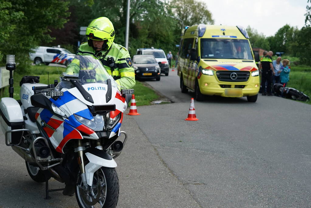 Scooterrijder gewond na valpartij