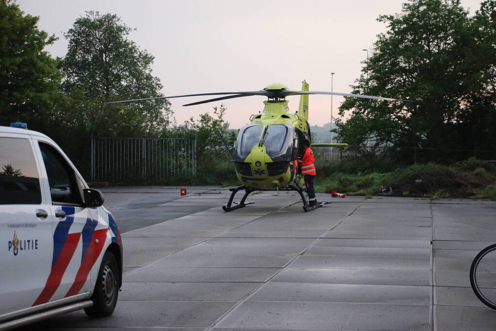 Traumahelikopter trekt veel bekijks