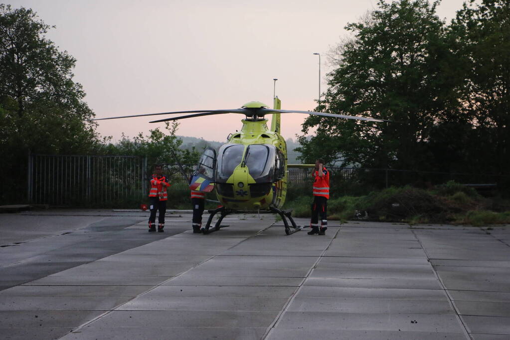 Traumahelikopter trekt veel bekijks