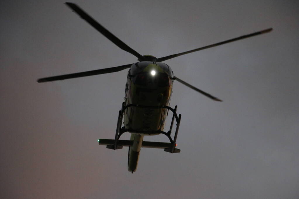 Traumahelikopter trekt veel bekijks