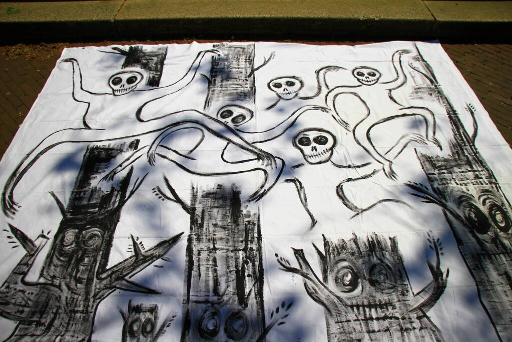 Klimaatactivisten voeren actie bij Rabobank