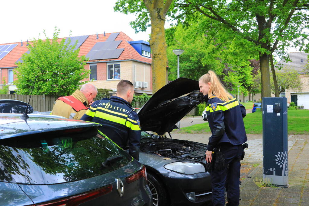 Brand in geparkeerde auto