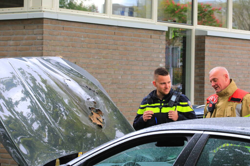 Brand in geparkeerde auto