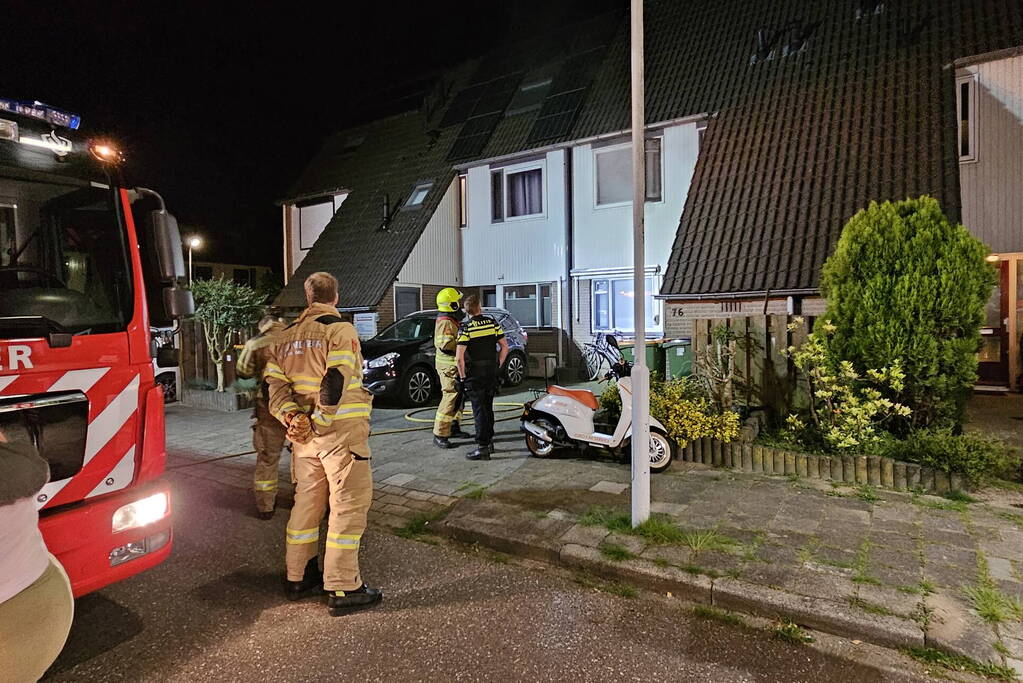 Brand op zolder van woning