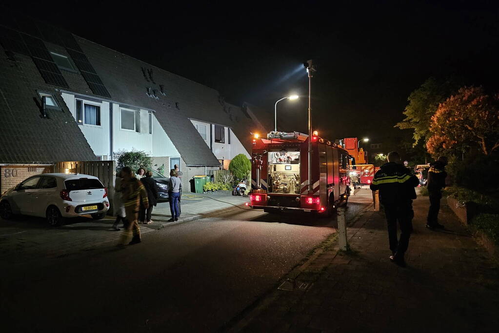Brand op zolder van woning