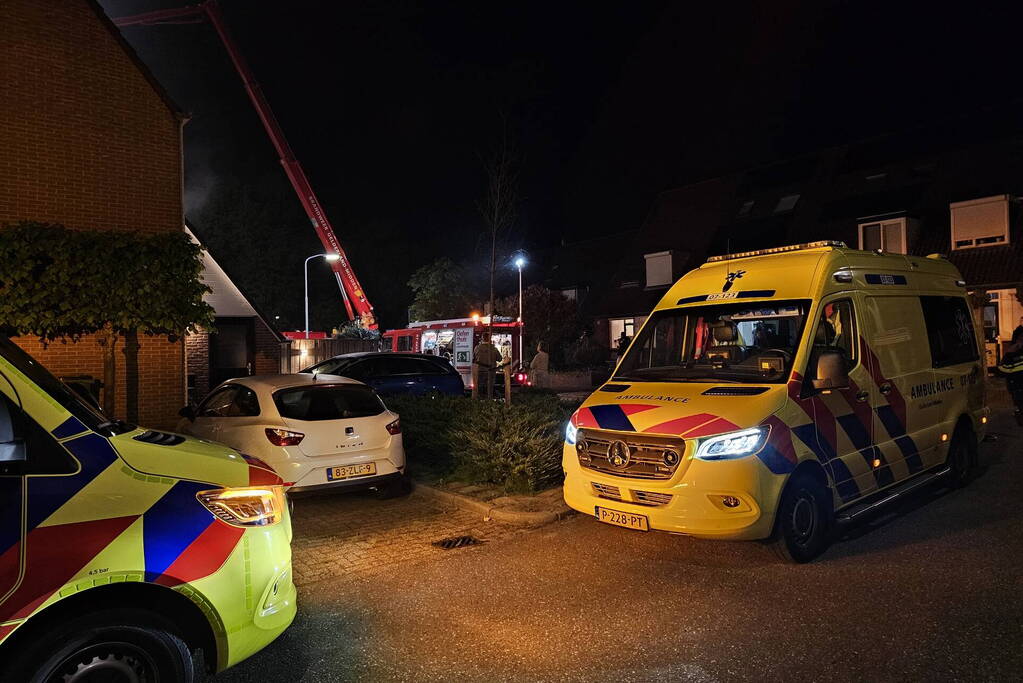 Brand op zolder van woning