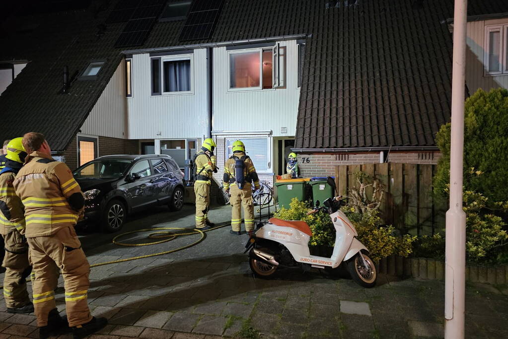 Brand op zolder van woning
