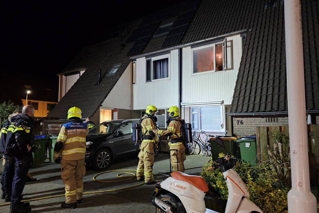 Brand op zolder van woning