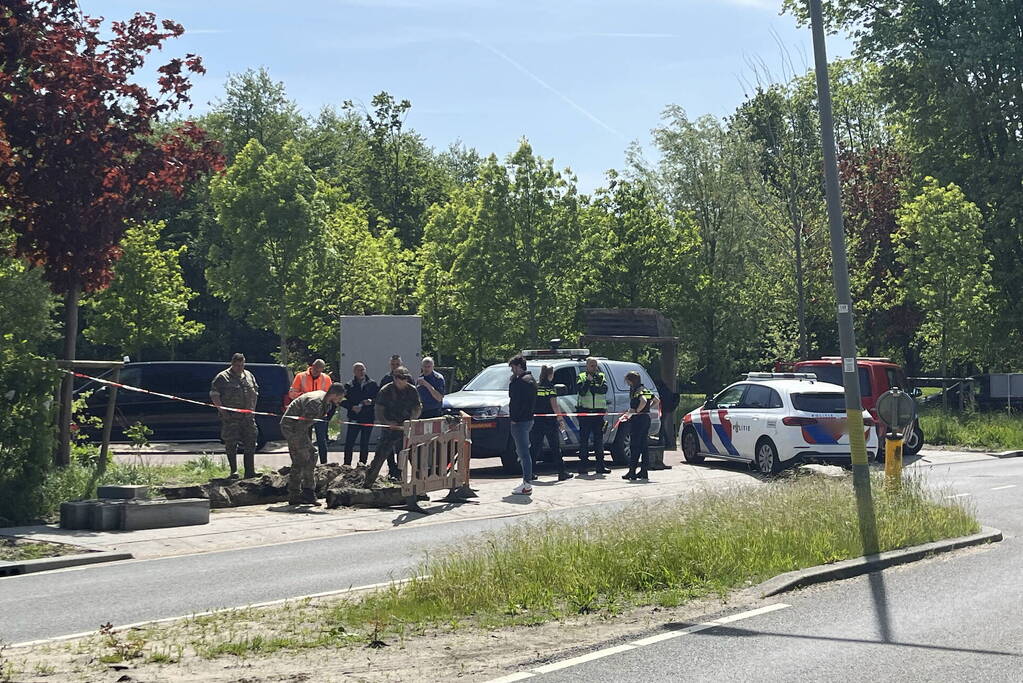 Explosief aangetroffen tijdens graafwerkzaamheden