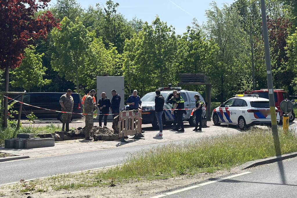Explosief aangetroffen tijdens graafwerkzaamheden