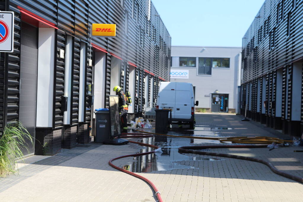 Grote brand in opslagloods