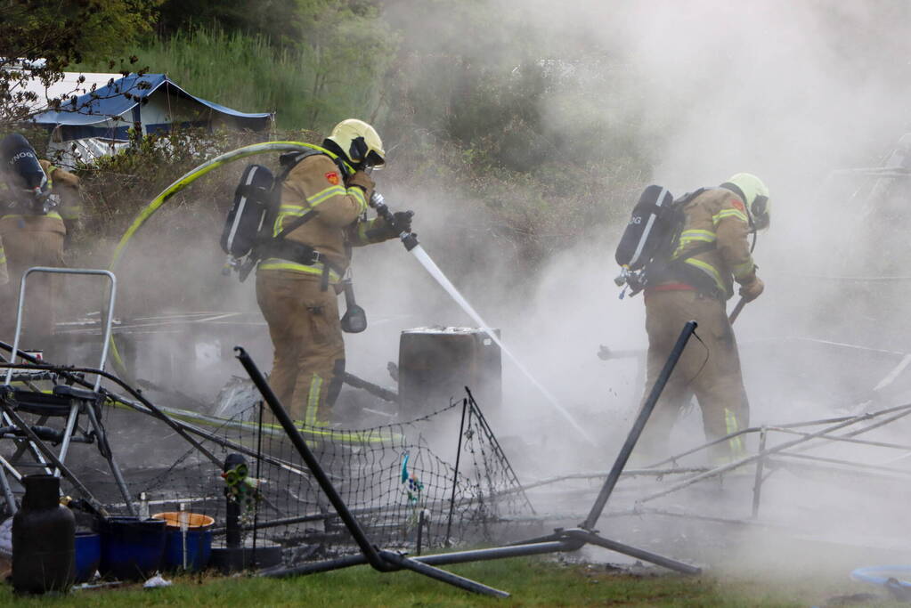 Aanhouding na hevige brand in drie glampingtenten