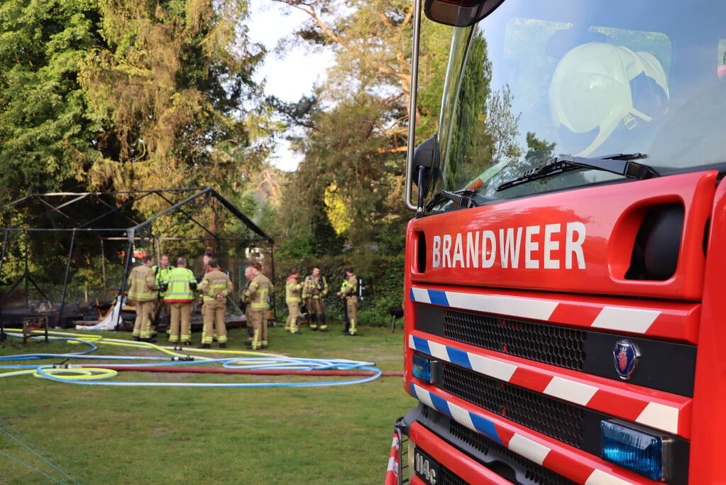 Aanhouding na hevige brand in drie glampingtenten
