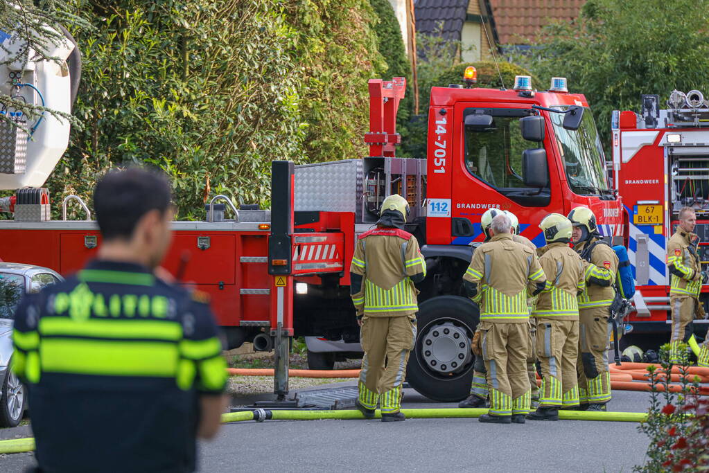 Uitslaande brand in woning