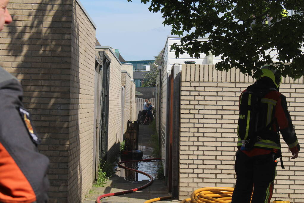 Brand in schuur van woning