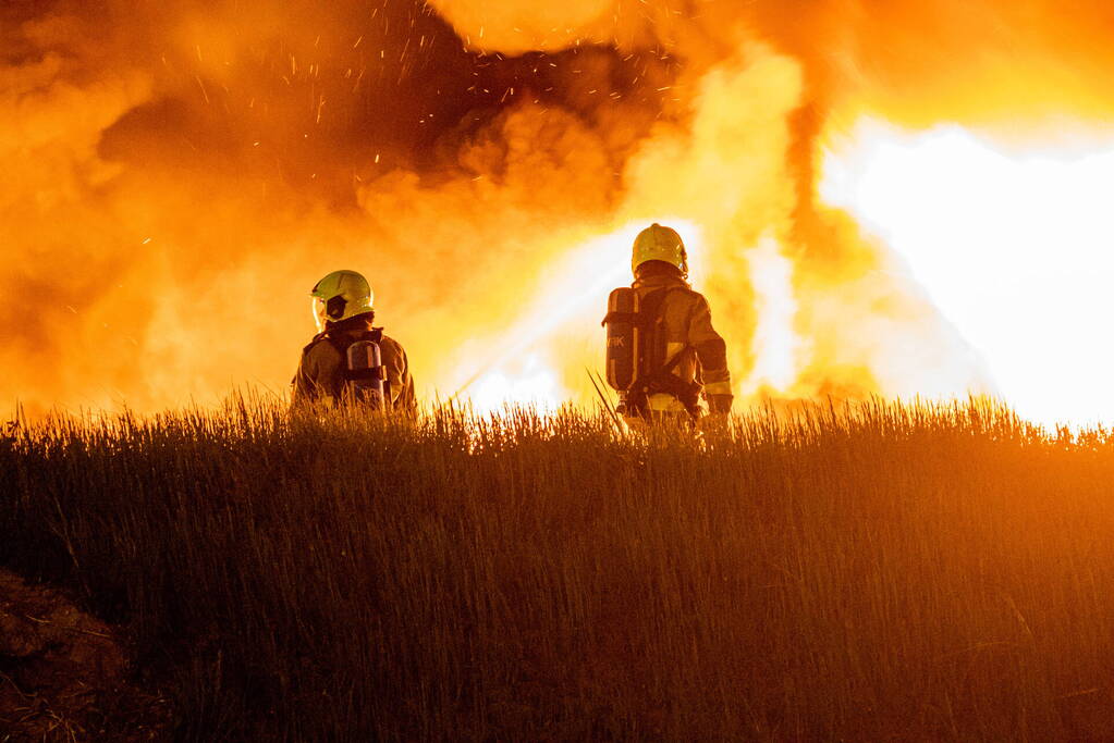 Strandtent beachclub Bloomingdale volledig in de as