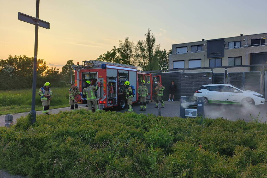 Brand in container snel onder controle