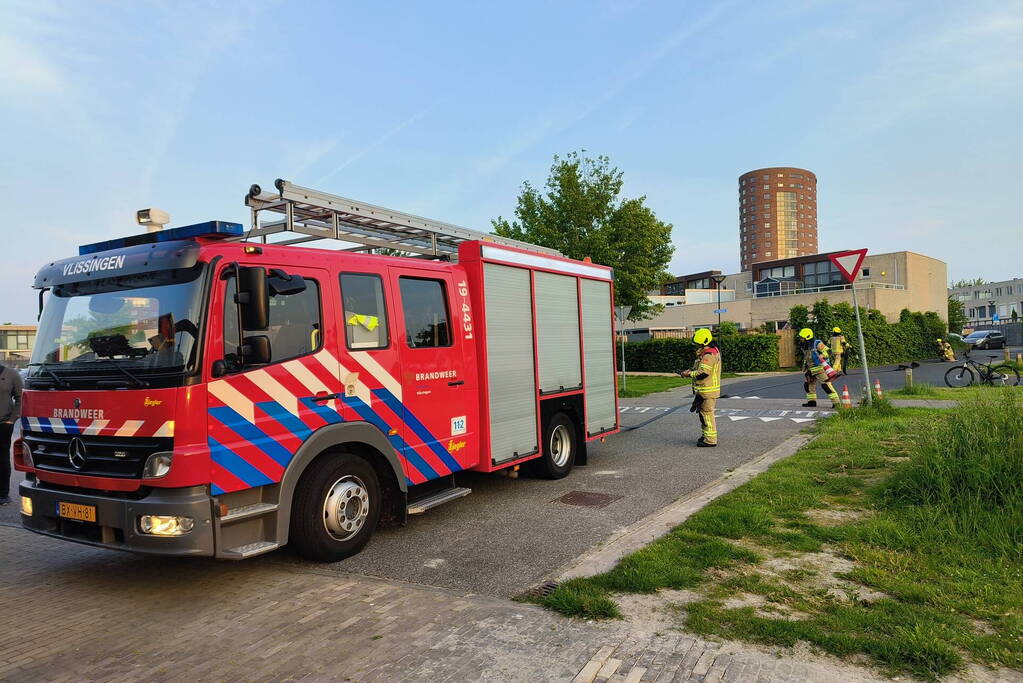 Brand in container snel onder controle